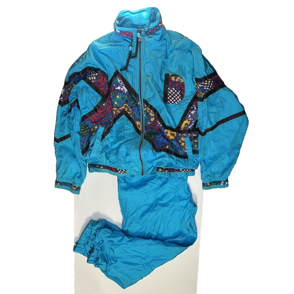 Active Stuff Track Suit Windbreaker Jogging Vintage 1980s /90s Ladies Size Large